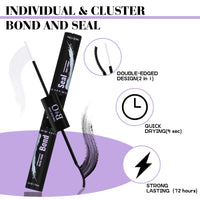 B&Qaugen B&Q 40D Cluster Lashes Kit D Curl Eyelashes Individual Kit 9-16mmMix Lashes