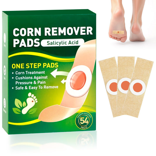 Setgoold Corn Removal Pads, 54PCS Wart Remover Pads Corn Remover for Feet Corn Plasters Verruca Treatment Pad for Hands, Feet Relief Corn Pain