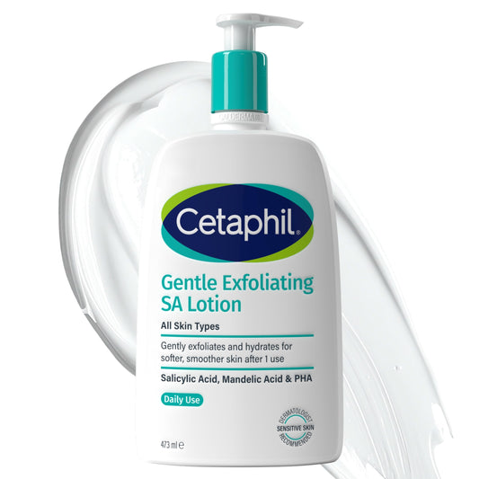 Cetaphil Gentle Smoothing Salicylic Acid Lotion, SA Face Cream & Body Moisturiser for Dry, Rough & Bumpy Skin 473ml, Packaging May Vary