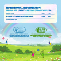 Health4All Kids Vitamin B12 180 Chewable Tablets, 6 Months Supply, for Children 3+
