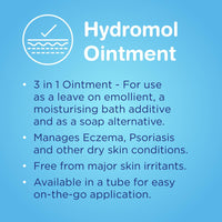 Hydromol Ointment, 125 g, For the Management of Dermatitis, Eczema, Psoriasis and other Dry Skin Conditions