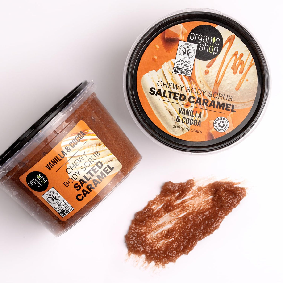 Organic Shop Salted Caramel Chewy Body Scrub. Vanilla & Cocoa, 250 ml