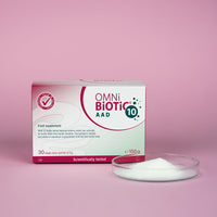 OMNi BiOTiC 10 AAD | Probiotic for Antibiotics | Use During and After Any Course of Antibiotics | 30 Sachets (150 g) | Powder | with Inulin | Vegan | Gluten-Free | Lactose-Free