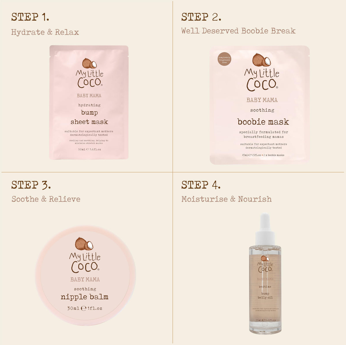 My Little Coco BABY MAMA Soothing Nipple Balm 30ml – Lanolin-Free, Organic Coconut Oil & Shea Butter for Hydration & Relief – Paediatrician Approved, Dermatologist Tested, Cruelty-Free