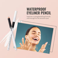 12PCS Erinde White Eyeliner Pencil, Soft Highlighter Gel Eyeliner Pencil