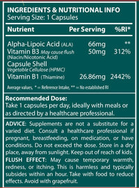 Bio Mirco Niacin Vitamin B3 Complex, with Flush Effect, 120 Premium Capsules, Cognitive Function, Potent Dose, Made in The UK