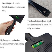 CONGGUAN Men's 2-in-1 Flat Top Guide Comb with Water Leveling for Barber Haircut & Styling