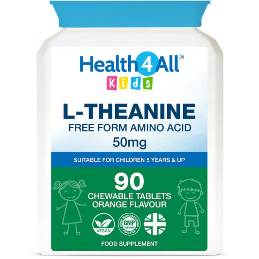 Health4All Kids L-Theanine 50mg 90 Chewable Tablets 3 Months Supply