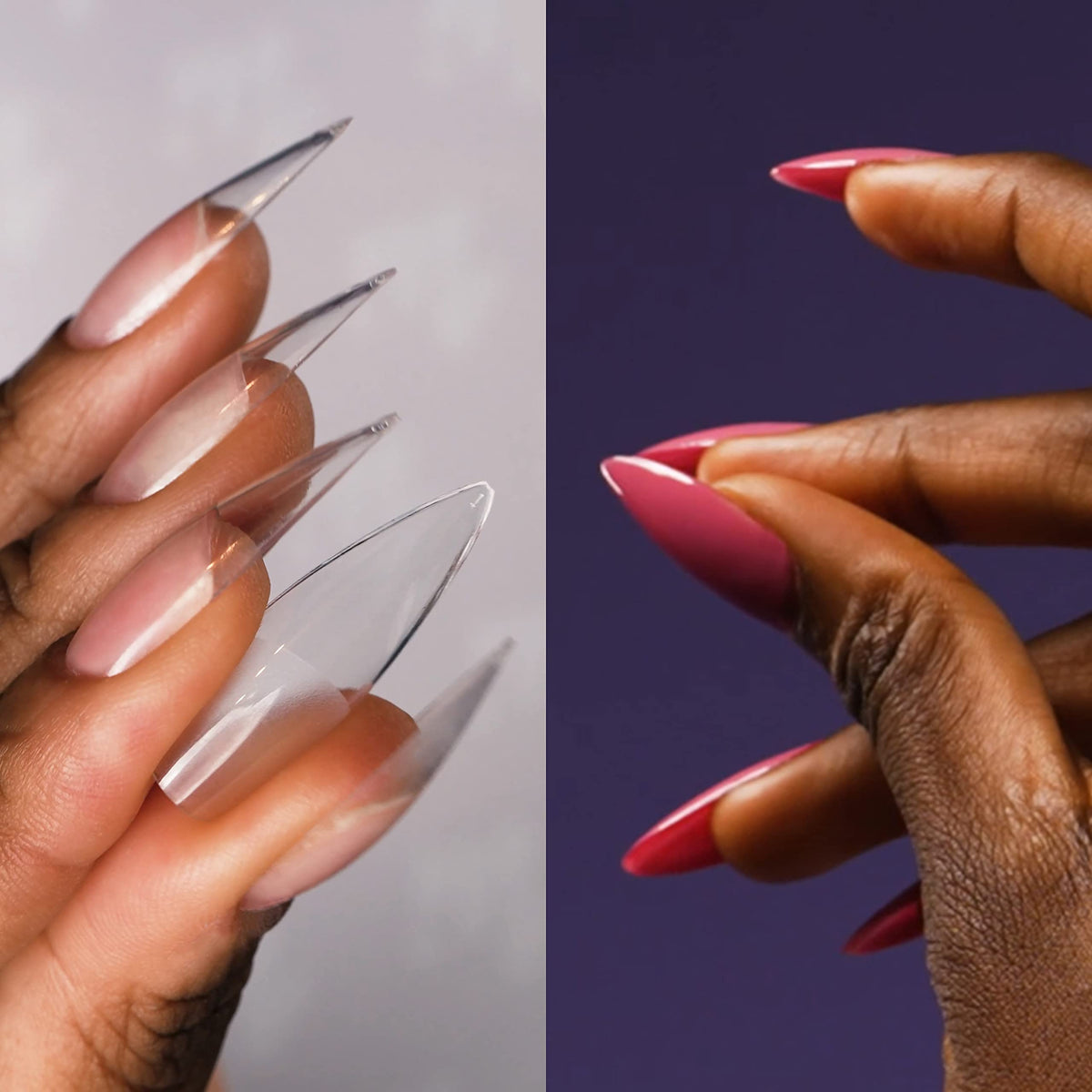 MYLEE Mylee Fix N Flash Soft Gel Tips - Short Square - 552 PCS, Full Cover Soft Gel Nail Tips, Nail Art Extensions, Flexible & Resistant, 12 Different Sizes, Fit All Nails