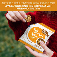 THE PROTEIN BALL CO Protein Balls Salted Caramel Flavour by The Protein Ball Co - 100% Natural Plant Based Vitamin Enriched Protein Snacks- 10 x 45g Bags- High Fibre, No Added Sugar, Gluten Free, No Artificial Sweeteners