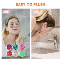 NVGVUP Body Glitter Gel with Gem Stickers Beauty Set, 6 Colours Face Glitter Makeup & 3 PCS Festival Face Gems Stick On, Face Gems Rhinestone for Makeup, Nail