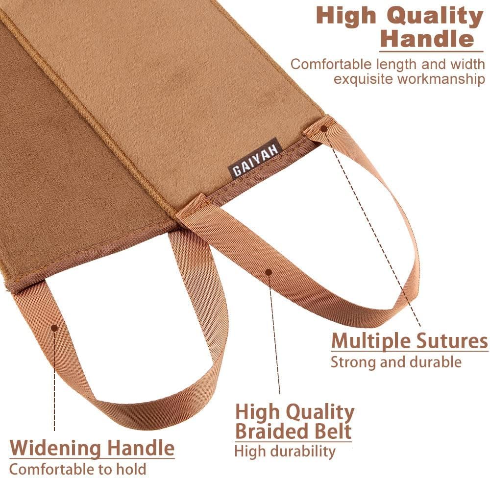 G GAIYAH GAIYAH Self Tanning Mitt Set 2 in 1 - Premium Reusable Double-Sided Velvety Soft Applicator for Lotion Cream, Fake Tan Mitt Glove, Back Tanner Applicator, Streak-Free Natural Tan, Stain-Free Hands
