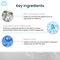 OMIC 10% Tranexamic Acid Cream – 1 fl oz / 30ml – Skin Brightening Cream - Skin Moisturizer, Even Skin Tone with Coconut Oil & Vitamin E