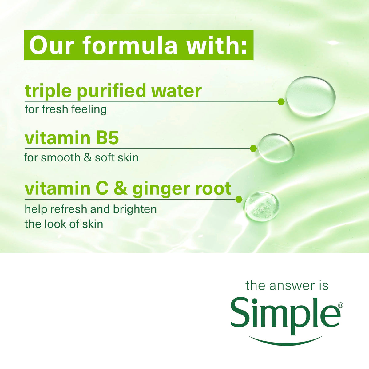 Simple Kind to Skin Brightening Cleansing Wipes 20 wipes