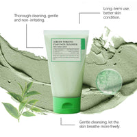 LaluluTek Pore-Clearing Green Tomato Clay Mask with Extract. Deep Cleanses, Dries Skin, & Unclogs Pores for Smooth, Clear Skin. 120ml