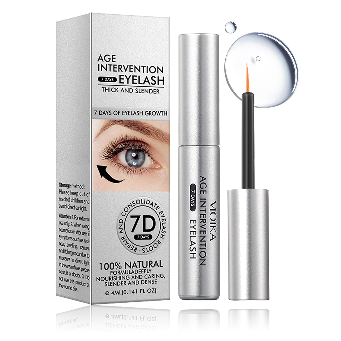 HERBENJOY Eyelash Serum, Herbenjoy Eye Lash Serum Growth,Eyelash Growth Enhancer, Eye Lash Serum To Growth Longer, Fuller, Stronger 4ml