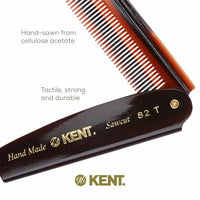 KENT Kent Brushes Handmade Combs Large Folding Pocket Comb for Men