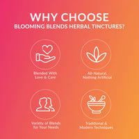 Menopause Support Herbal Drops - Natural Calm Blend for Menopause Relief - Glycerine Liquid Extracts with Red Clover, Sage, & Passionflower - Blooming Blends Menocalm Drops, 30ml