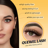 QUEWEL Individual Eyelashes 30D+40D+50D Clusters Lashes 280Pcs Lash Clusters Russian D Curl Individual Lashes(DJ-30D+40D+50D)