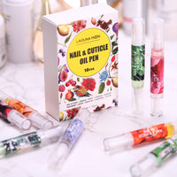 Lagunamoon 10 Pack Cuticle Oil Pens for Nail Care, 5ml Nail Oil Pens with Natural Ingredients to Moisturize and Nourish Dry Nails and Cuticles, Cuticle Oil to Prevent Nail Cracking and Hangnails