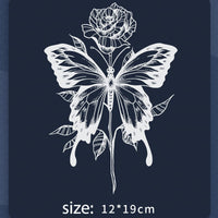 Nirbffo Large Butterfly Flower Waterproof Lasting Temporary Tattoo Women Tattoos Sticker 5 Sheets 12X19CM
