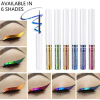 HERBENJOY Chameleon Eyeliner,Metallic Liquid Eyeliner Blue Changing Long-lasting Holographic Glitter Multichrome Eye make-up For Women,Quick Drying Smudge-proof (#04)
