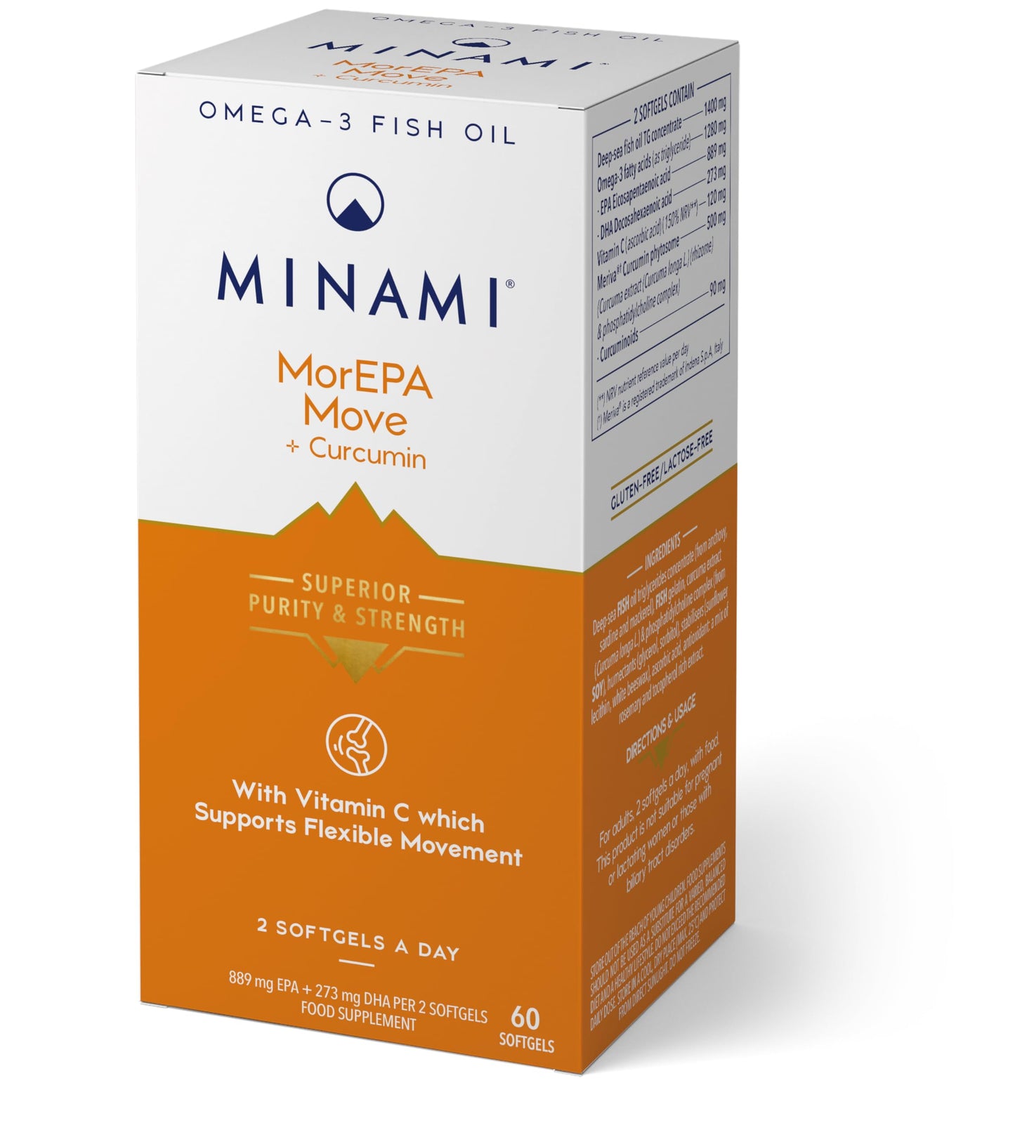 MINAMI MINAM - Omega-3 Fish Oil - MorEPA Move + Curcumin - 60 softgels