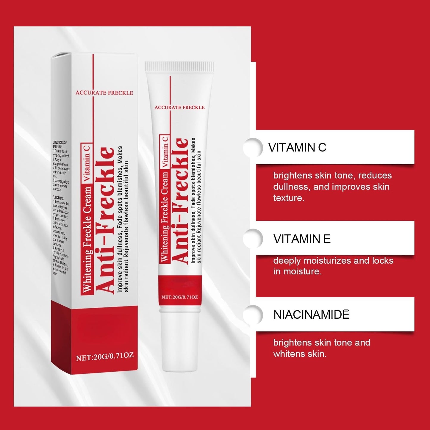 20g Whitening Freckle Cream,Spot Removal Treatment Cream,Dark Spots Removal cream for Face,Sp/ot Off Freckle Whitening Cr/eam,Frec/kle Remover Crea/m,Anti Blemish Face cre/am