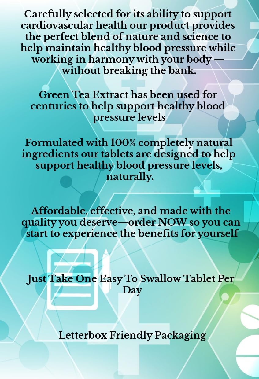 Generic Blood Pressure Support - High Potency Natural Food Supplement Pills - 90 Day Supply