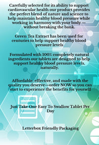 Generic Blood Pressure Support - High Potency Natural Food Supplement Pills - 90 Day Supply