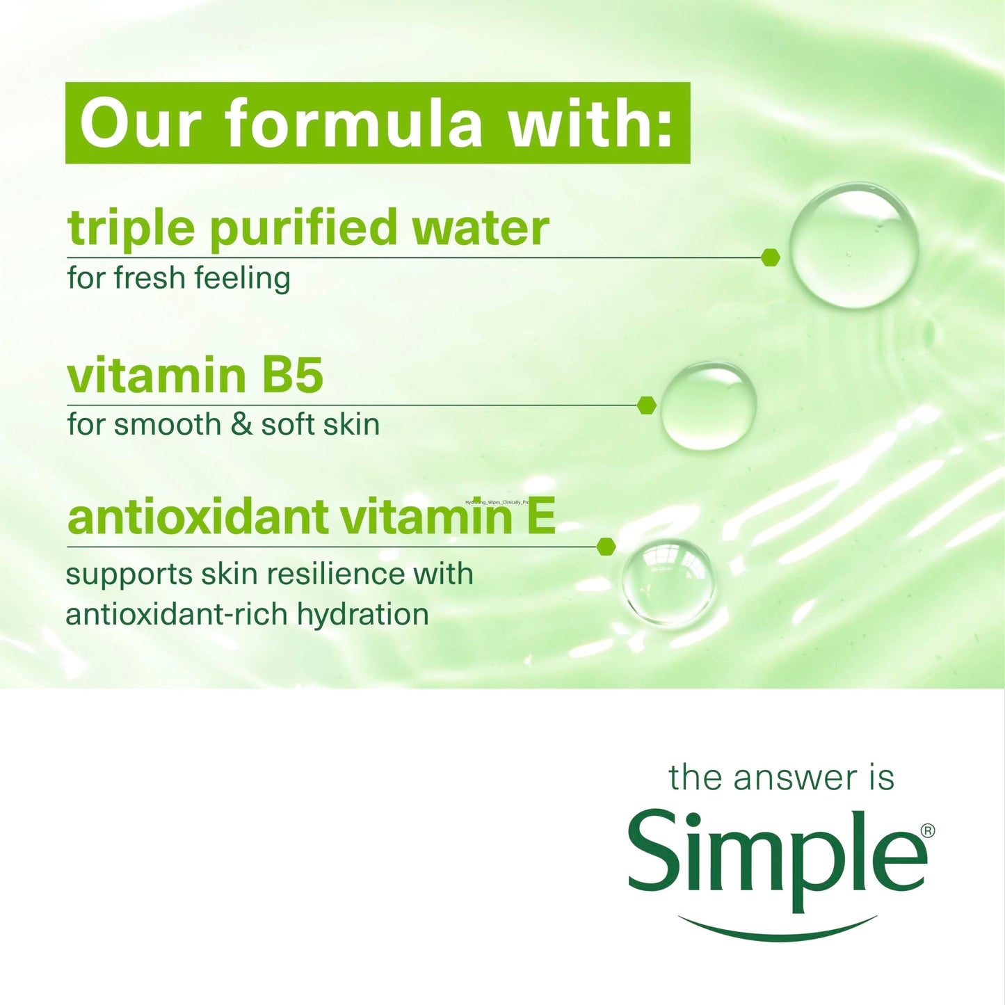 Simple Kind to Skin Hydrating Cleansing Wipes 20 wipes