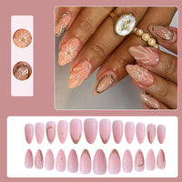Ceboic 24 Pcs Square Short False Nails, French Tips Press on Nails Acrylic Full Cover Fake Nails, Glossy Removable Stick on Nail with Glue Sticker for Women and Girls (Nude Green Border)