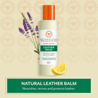 Wheelers Natural Leather Balm (300ml) Natural Beeswax, Infused with Essential Oils, Deep Nourish, Protection and Leather Restorer for Sofas, Car Seats, Shoes, Jackets, Belts and More - Made in UK