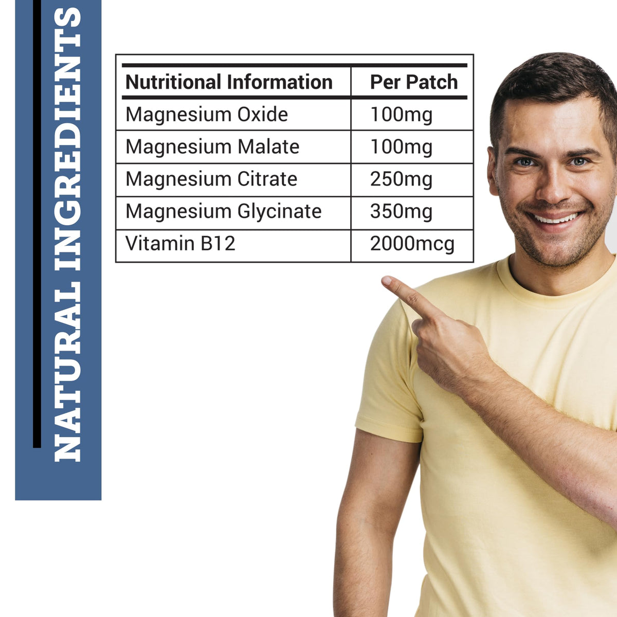 OmniCo Magnesium 5-in-1 Patches for Help with Muscle Recovery, Stress Relief & Sleep – with Multiple Magnesium Complexes and B12 Infused into 30 Patches, Natural & Easy to Use