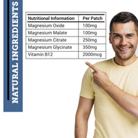 OmniCo Magnesium 5-in-1 Patches for Help with Muscle Recovery, Stress Relief & Sleep – with Multiple Magnesium Complexes and B12 Infused into 30 Patches, Natural & Easy to Use