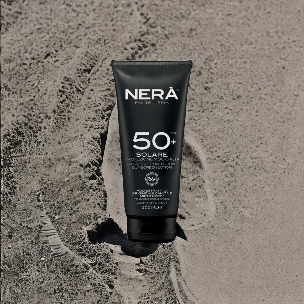 Nera Pantelleria NERA Pantelleria Water Resistant SPF50+ Very High Protection Sunscreen Lotion 200ML - Nourishing Face Sun Cream with UVA/UVB Filters, Prevents Dehydration & Skin Aging For Men and Women