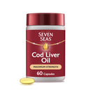 SEVEN SEAS Seven Seas Cod Liver Oil Max Strength Omega-3 Fish Oil and Vitamin D, 60 Capsules, 2 Months Supply