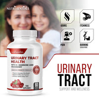 Nutri-Sentials Urinary Health Support D-Mannose Capsules with Cranberry Extra Strength Support 1350mg Function and Bladder Tract Support