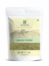 SAMYAM Brahmi Powder (Bacopa monnieri) - 500g Pack | for Memory, Intelligence and Concentration