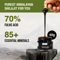 Kapiva Himalayan Shilajit Resin | 100% Pure, Natural & Ayurvedic |250mg Per Serving | 85+ Trace Minerals & Fulvic Acid | Energy & Stamina Booster – 40g