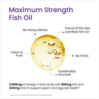 Proceive® Pregnancy Omega 3 High Strength & Pure Fish Oil Tablets (60 Capsules)