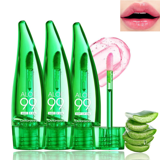 syloripha Syloripha Aloe Vera Lip Gloss Set 3pcs Temperature Color Changing Lip Oil,Long Lasting Nutritious Moisturizing Rich Glossy Lip Care Lip Balm,Lightweight Texture No Greasy Lip Care Product for Women