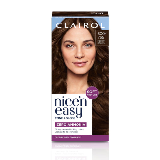 Clairol Nice'n Easy Tone+Gloss Semi Permanent Hair Dye - 500/765 Medium Brown