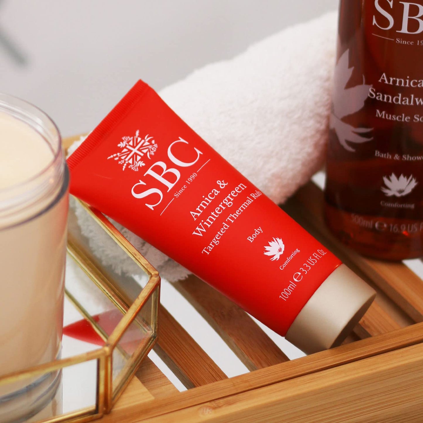 SBC Skincare Arnica & Wintergreen Targeted Thermal Rub 100ml - Warming Cream for Muscle Tension Relief
