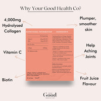 Your Good Health Co. – Your Beauty Premium Collagen Powder, Mixed Berry | 150g | 4,000mg Bovine Peptides | Vitamin C, Biotin – Supports Hair, Skin and Nails | 30 Day Supply