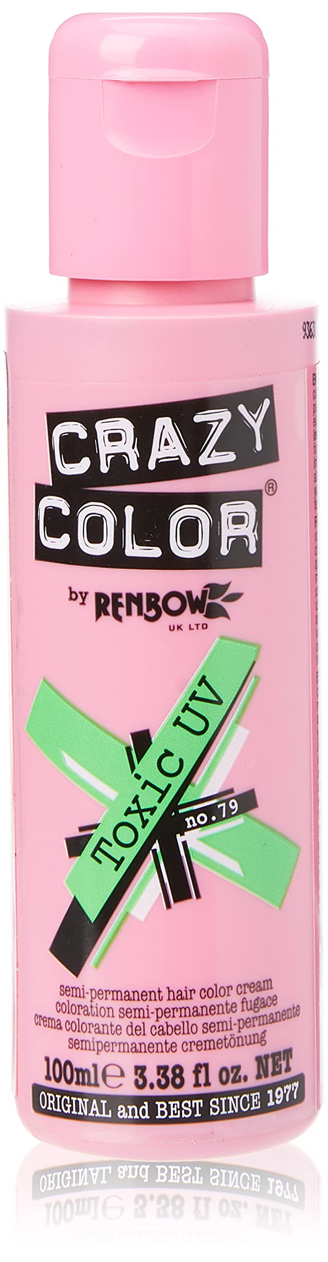 Crazy Color GO TOXIC UV semi permanent hair color cream, 100 ml (Pack of 1)