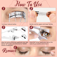 Magnetic Lashes with Applicator, Higu clace Reusable Magnetic Eyelashes No Glue or Eyeliner Need, Waterproof Magnetic Eyelashes Easy to Wear and Remove, Natural Lashes Suitable for Party(STYLE-G)