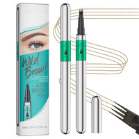 Shengqialun Microblading Eyebrow Pencil Light Brown, 4-Tip Wild Eye Brow Pencil, Precise Eyebrow Pen, Waterproof Long-Lasting Brow Pen, Natural Eyebrows For Women & Girls