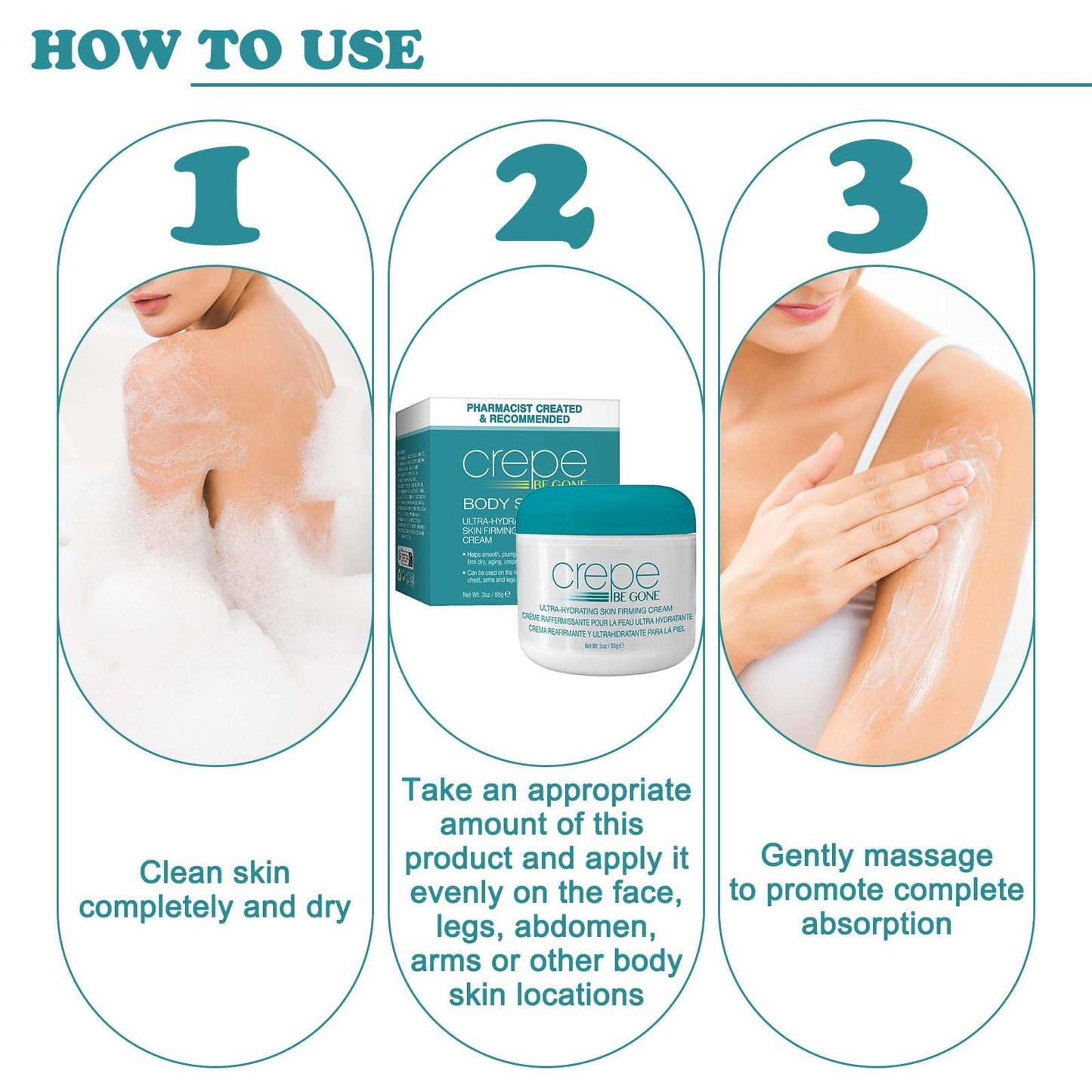 Anmahe Body Souffle 85g Firming Neck Cream Ultra Hydrating Crepe Skin Firming Cream Body Souffle for Women Deeply Moisturizing Suitable for Neck, Chest, Arms and Legs