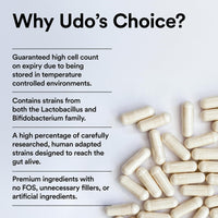 Udo's Choice Super 8 Immune High Strength Probiotics – 42 Billion Cell Count with Vitamin C for Immune Support – 8 Human-Adapted Strains – Gut & Digestive Health – 90 Capsules